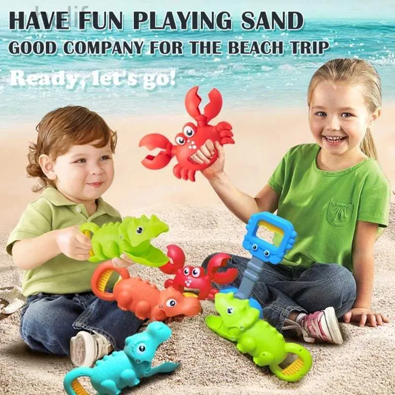 Sand Play Water Fun Beach Sand Toy Grabber Baby Bath Toy Cute Dinosaur Toy Animal Form Claw Catcher Safe Don-Toxic Water Toy för småbarn D240429