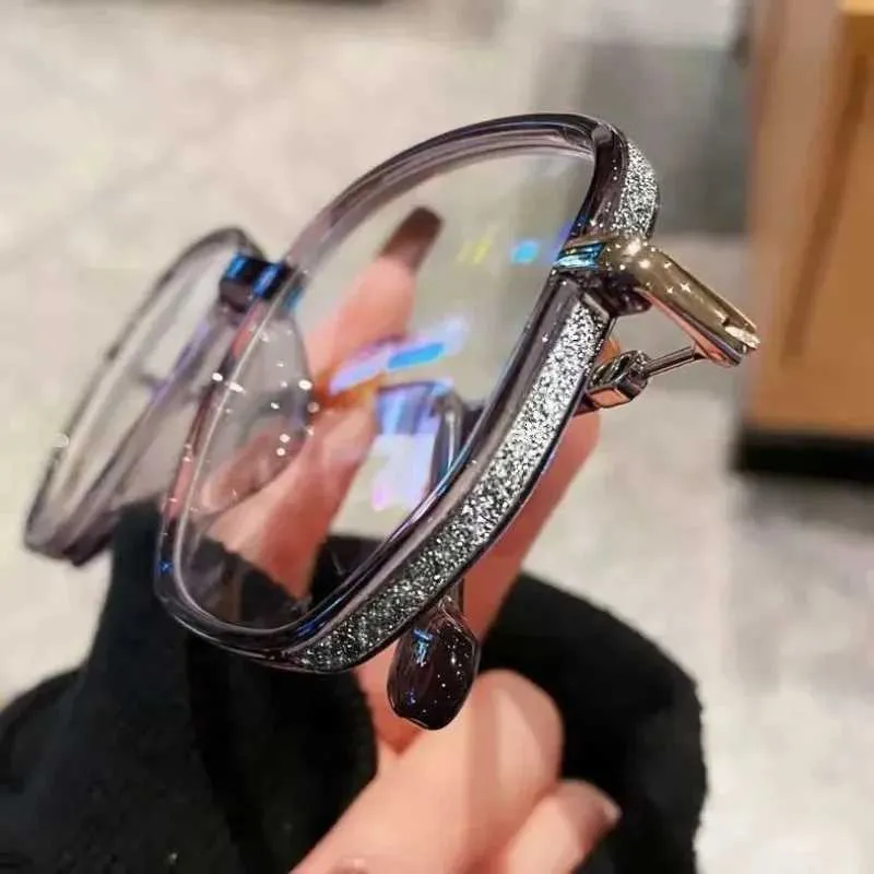 Модные солнцезащитные очки кадры винтажные квадратные металлические блеск каркасные очки для чтения женские модные оптические очки против синего света пресбиопия очки T240428