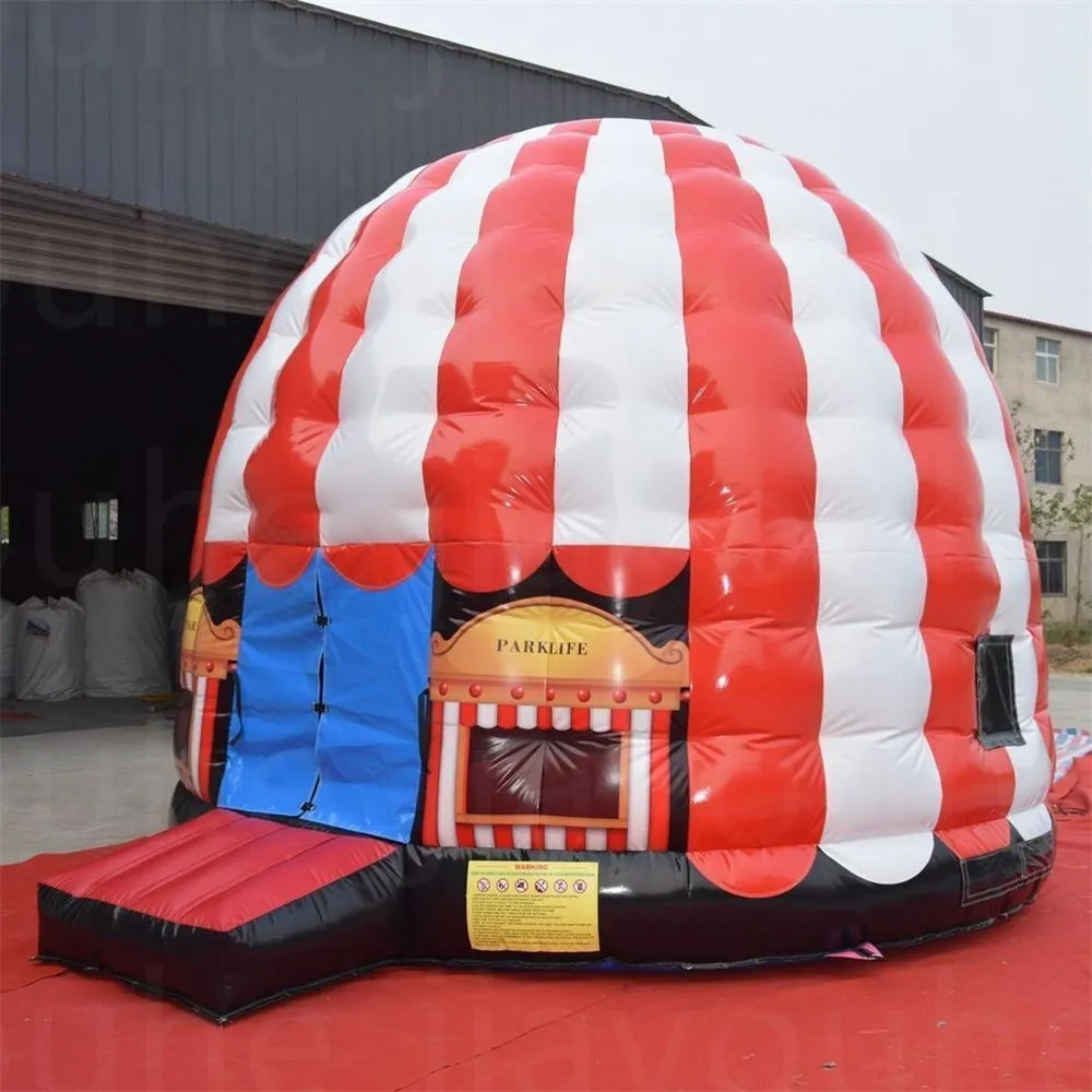 Färgglada kommersiella trampoliner Uppblåsbar Disco Dome Music Bouncy Castle Party Hopping Bouncer till salu