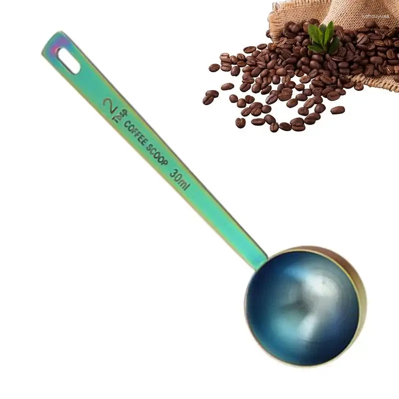 Scolle di caffè in acciaio inossidabile cucchiaio cucchiaio a doppia testa misura cucchiai fine macinatura per farina di fagioli