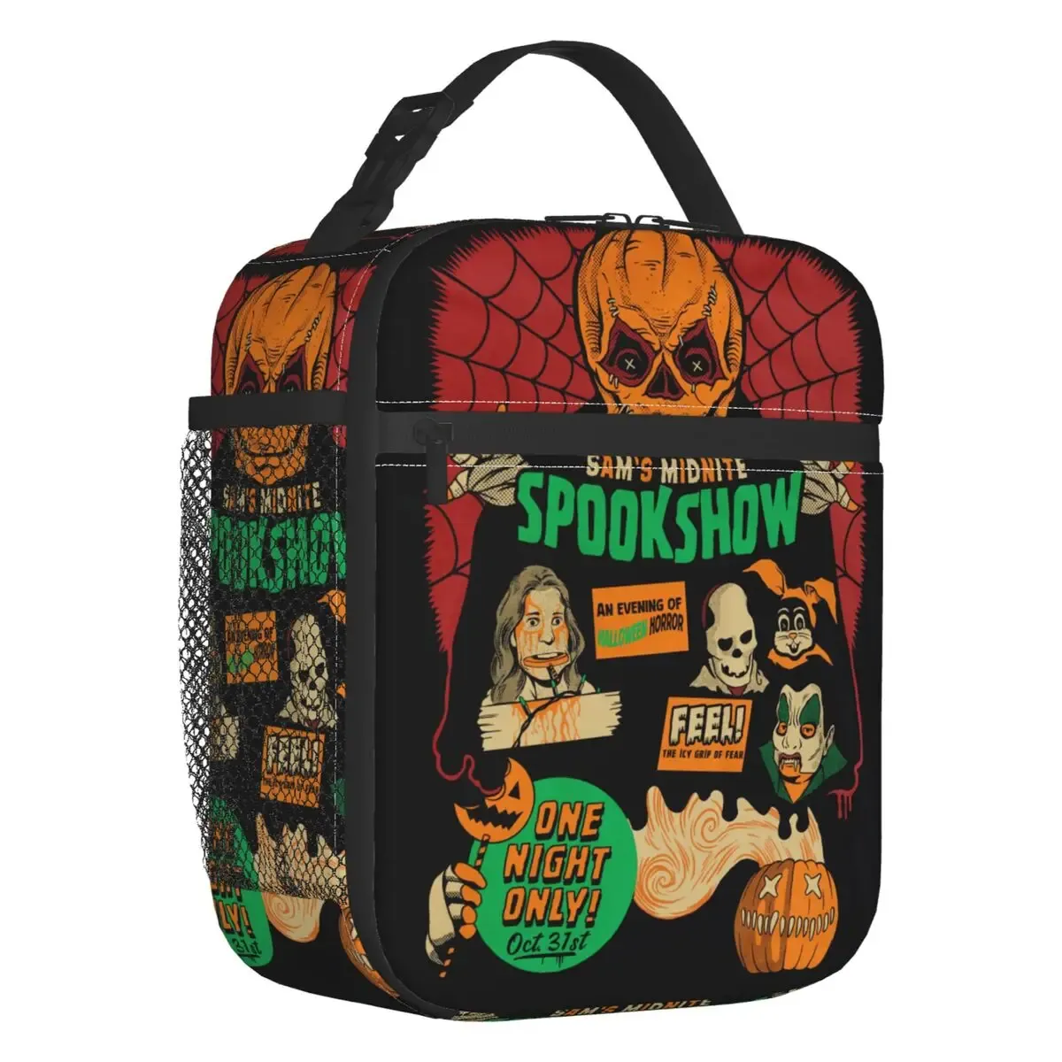 Rods Horror Halloween Film Portable Lunch Boxes Leakproof Comedy Trick R Treat Sam Thermal Cooler Food Insulated Lunch Bag School