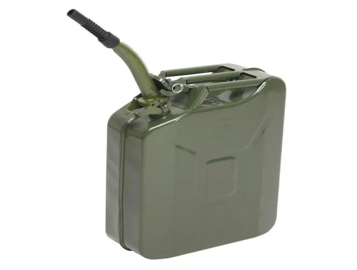 Jerry Can 5 Gal 20L Çelik benzinli Gaz Yakıt Deposu Askeri Acil Durum Taşınabilir New9686449