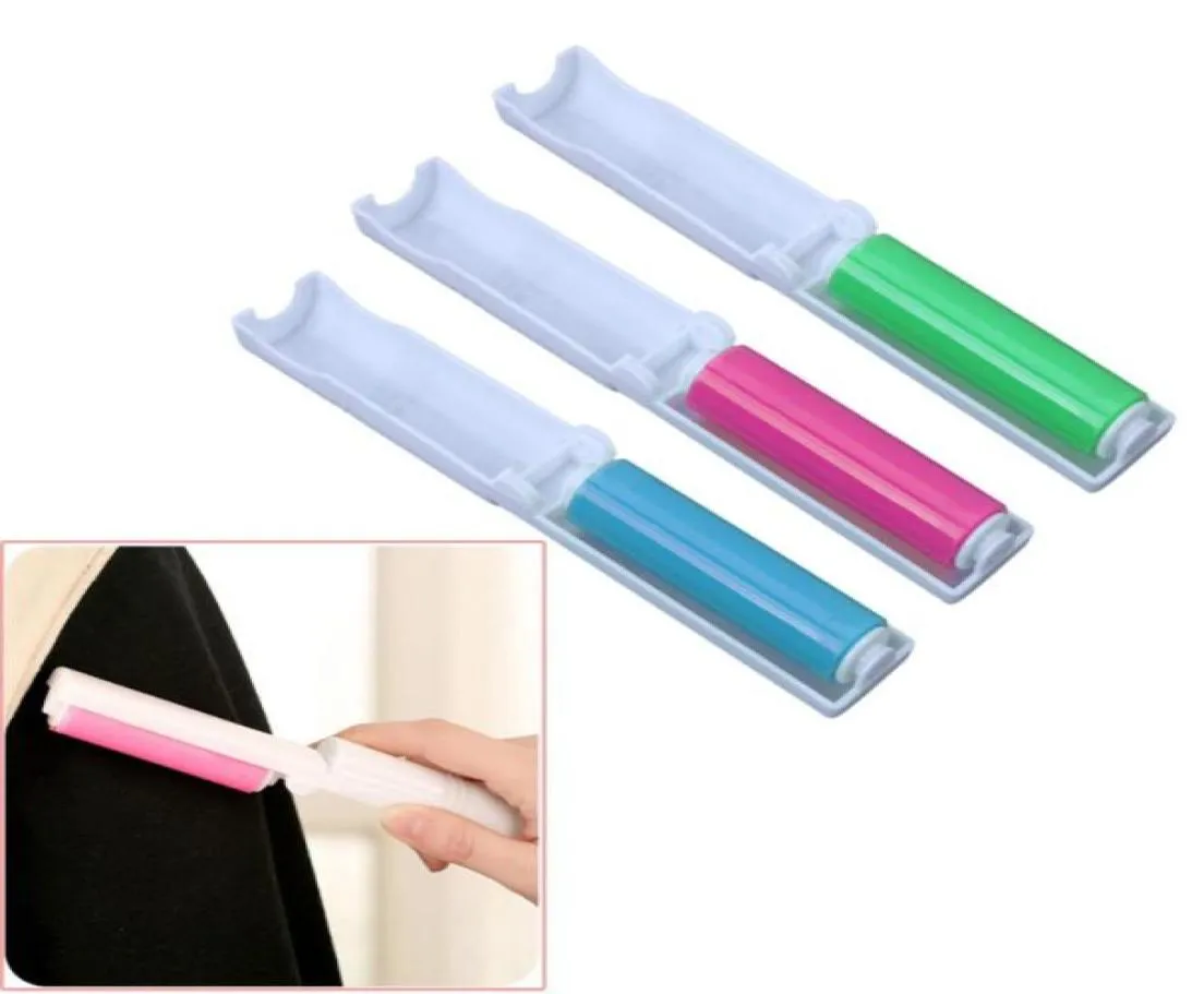 2018 Portable Sticky Washable Lint Rouleau avec couvercle pour feuilles de laine Vêtements de cheveux Nettoyer Catcher à poussière Remover Dust Lint Roller4396872