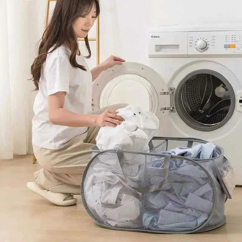 Корзины для хранения дышащие сетчатые складки корзины для белья домохозяйственная организация для хранения грязной одежды