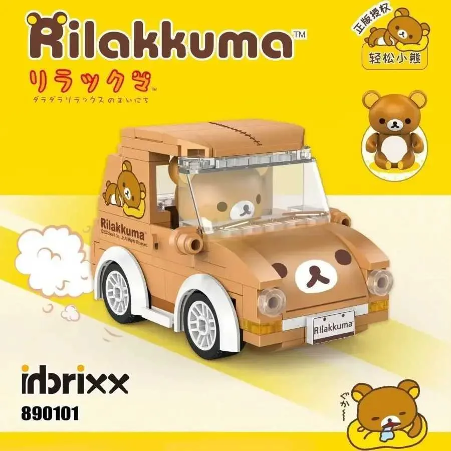 Transformatiespeelgoed Robots Rilakkuma Bear Model Bouwsteen Mini Kawaii Diy Assembly Toy Christmas Giftl2404
