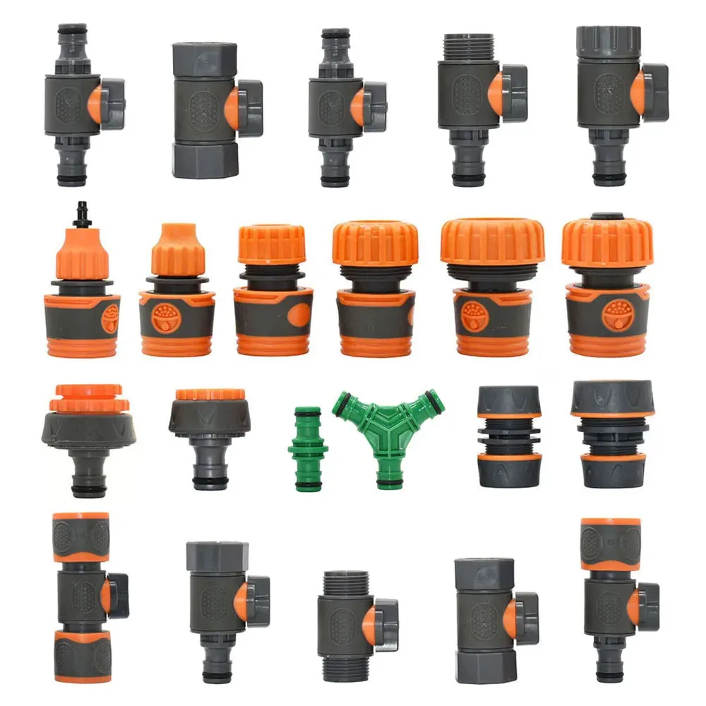 Kits Garden Hose Quick Connector 1/2 3/4 1 Inch Pipe Coupler Stop Water Connector Repair Joint Drip Irrigation System 32/20/16mm Hose