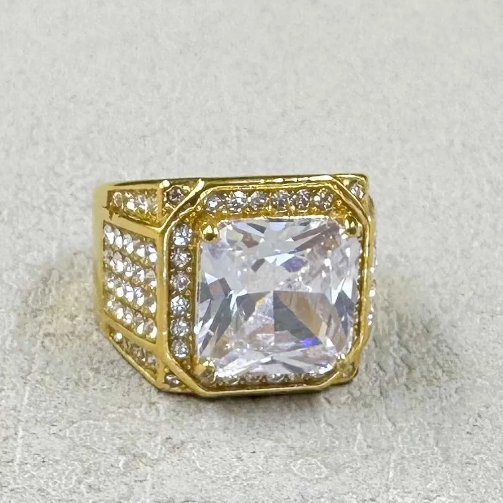 DHgate.com:Gold 316L Stainless Steel Hip Hop Rings with