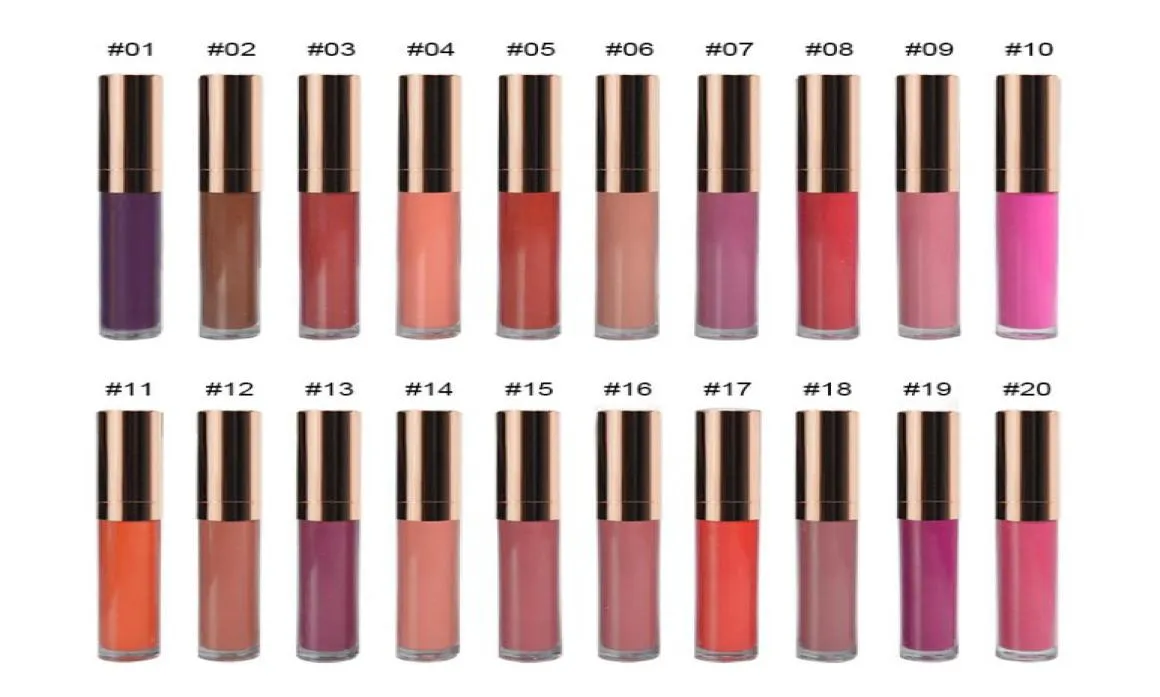 Beauty Cosmetics Matte Lipgloss Private Label Makeup Lip Gloss Lipsticks Custom No Logo 30 Colors Waterproof Velvet Liquid Lipglos9863137