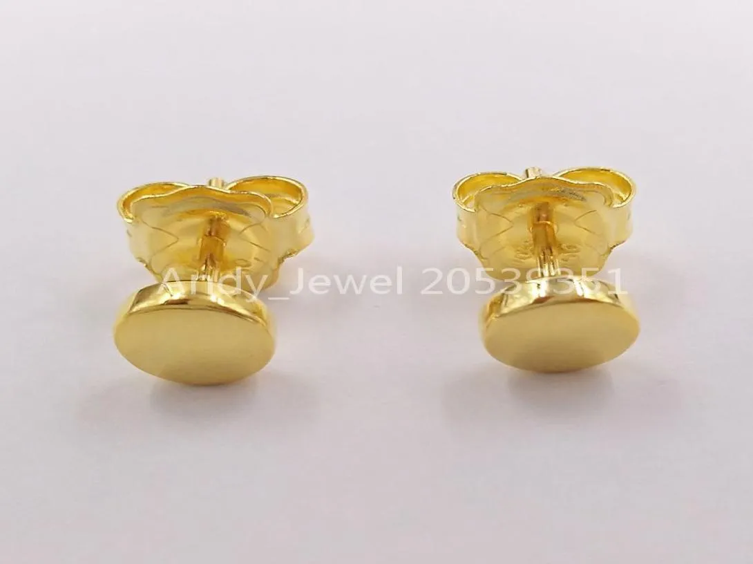 Alecia oorbellen Stud in Gold Ref Bear Jewelry 925 Sterling past op European Sieradenstijl cadeau Andy Jewel 9122130008494857