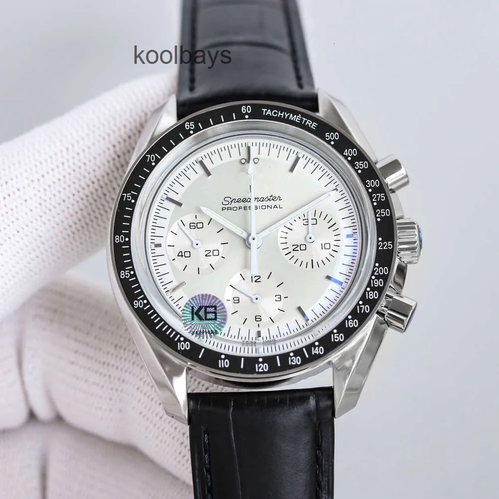 Luxury Watch Men Designer montre OMIG MOONSWATCH FEMANS Mouvement, montez en arrière Chronographe mécanique de haute qualité transparent Montre Luxe avec Box G2BH