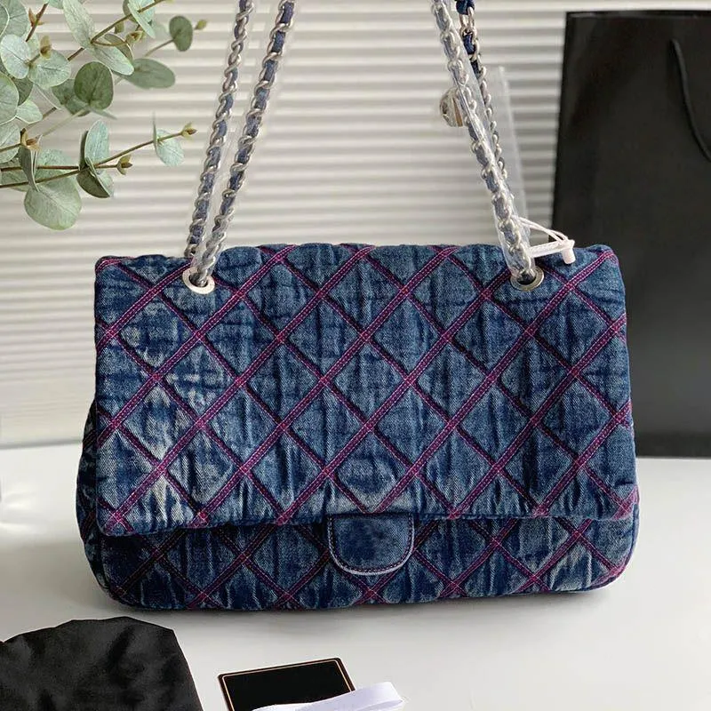 Moda donanımı longchammp vintage tote omuz tasarımcısı büyük çift kapitone çanta çanta açık seyahat crossbody denim lüks 4 nxap