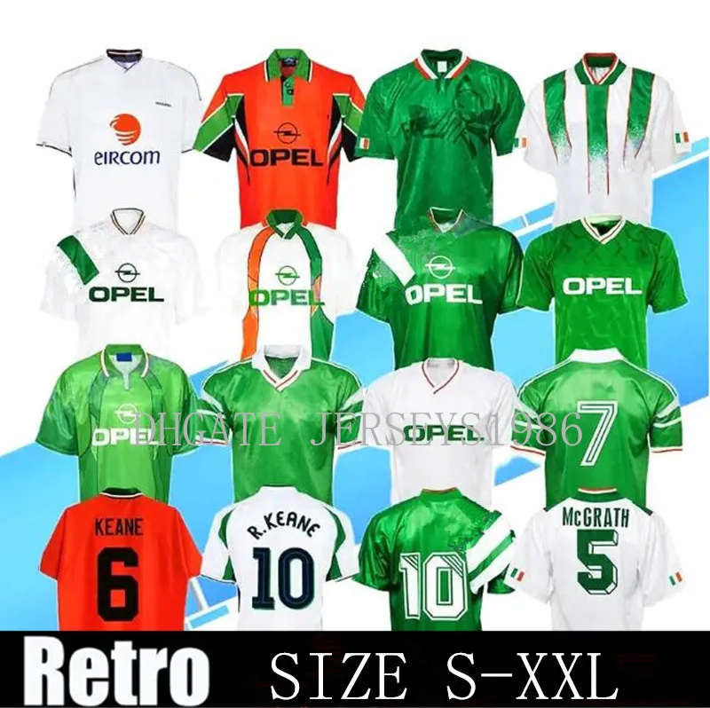 2002 1994 Retro Ireland Soccer Jersey 1990 1992 1996 1997 Home Classic Vintage Irish McGrath Duff Keane Staunton Houghton McAteer voetbalshirt 1998 xxl