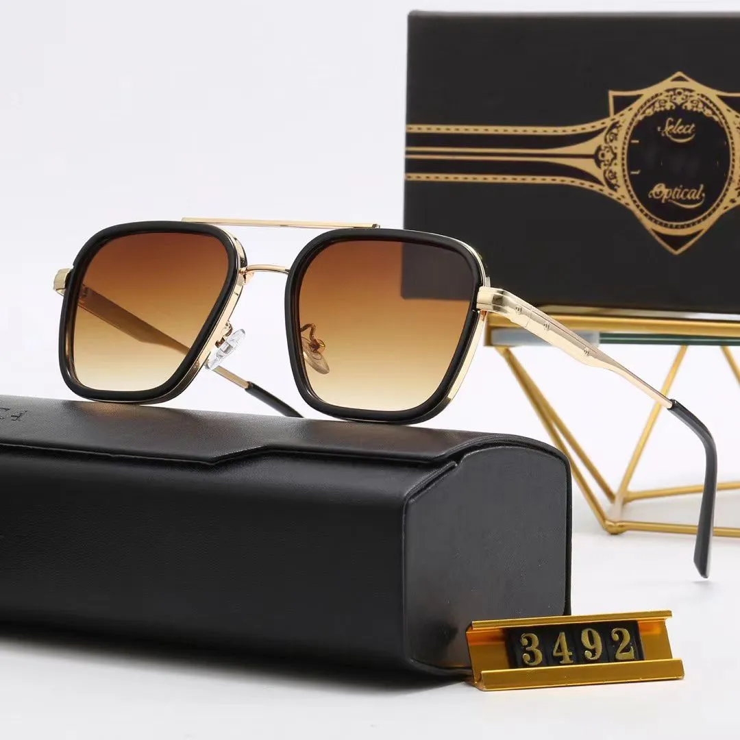 Dita Vintage Square Sunglasses: Golden Frame UV400 Gradient Fashion Shades  for Men and Women