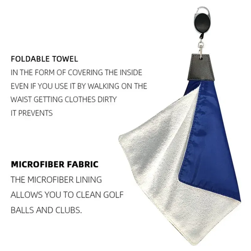 i Policestro di asciugamano da golf con cassabinatore ad alta pulizia dell'assorbimento di acqua di pulizia delle palline sfere le mani