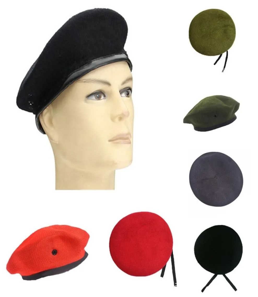 Moda unissex Vintage Solid Woolen Pano boinas homens Hats Exército Hat homens Mulheres uniformes bonés de pico de Blinders para Women8347922