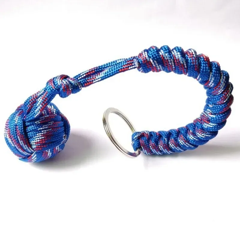 Hängande armband utomhus självförsvar apa Fist Rope Steel Ball Broken Window Breaker Personlig säkerhet Nyckelringsverktyg