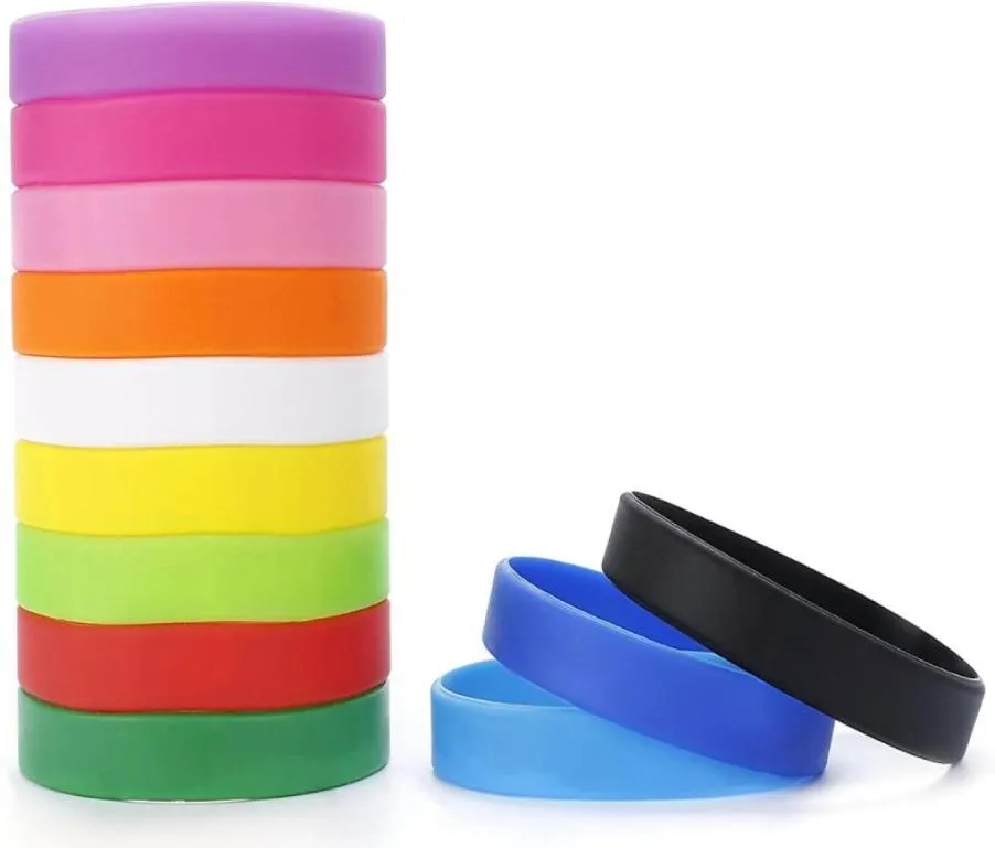 Bracelets de bracelets en silicone en caoutchouc ensemble pour femmes hommes adultes 12pcs couleurs mixtes