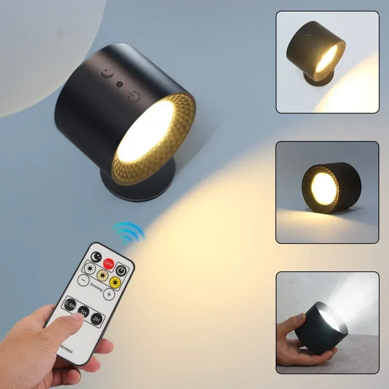 Lampa ścienna LED 360 ° Dotknięcie pilota Porodowa nocna nocna magnetyczna dekoracje ssania sypialnia sypialnia nocna