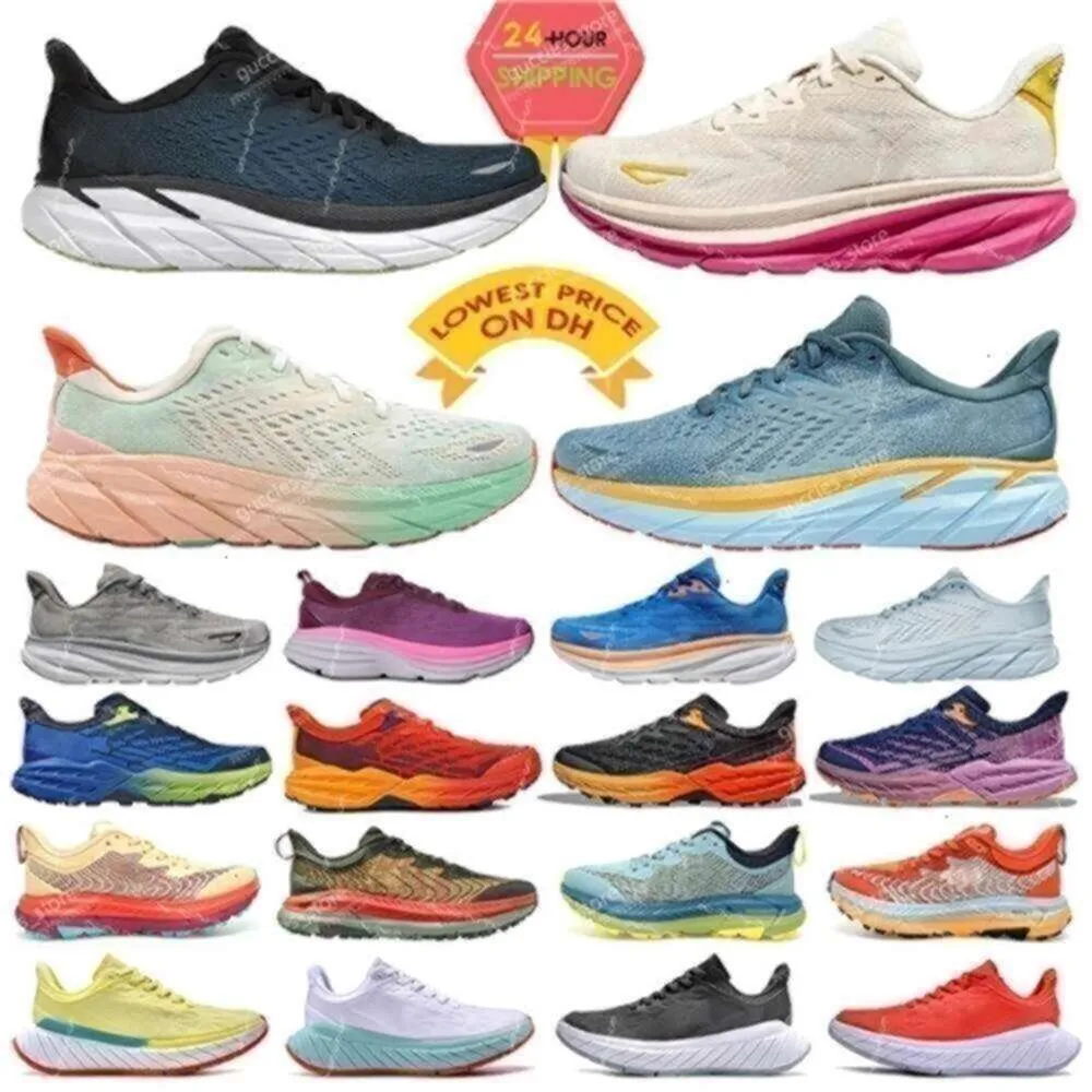 Ho ontwerper één hardloopschoenen vrouwen clifton 9 bondi 8 speedgat 5 mafaatsnelheid 4 buiten sport drievoudige haven mist waas verschuivende zand koolstof x3