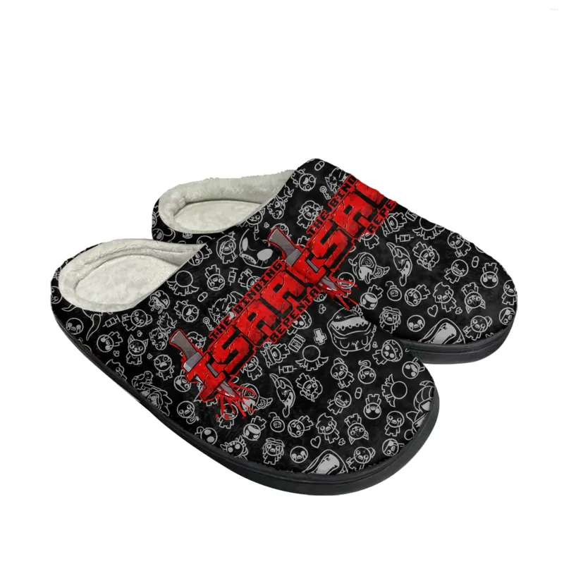 Slippers De binding van Isaac Home Cotton Cartoon Game Heren Dames pluche slaapkamer Casual Keep warme schoenen op maat gemaakte slipper