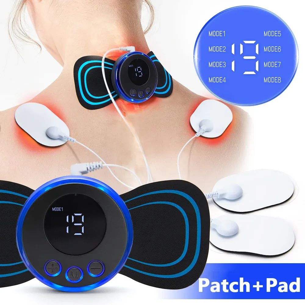 Massager Ems Massageador Electric Pulse Neck Massager Body Massage Patch Neck Back Leg Muscle Stimulator Portable Relief Pain Relax Tools