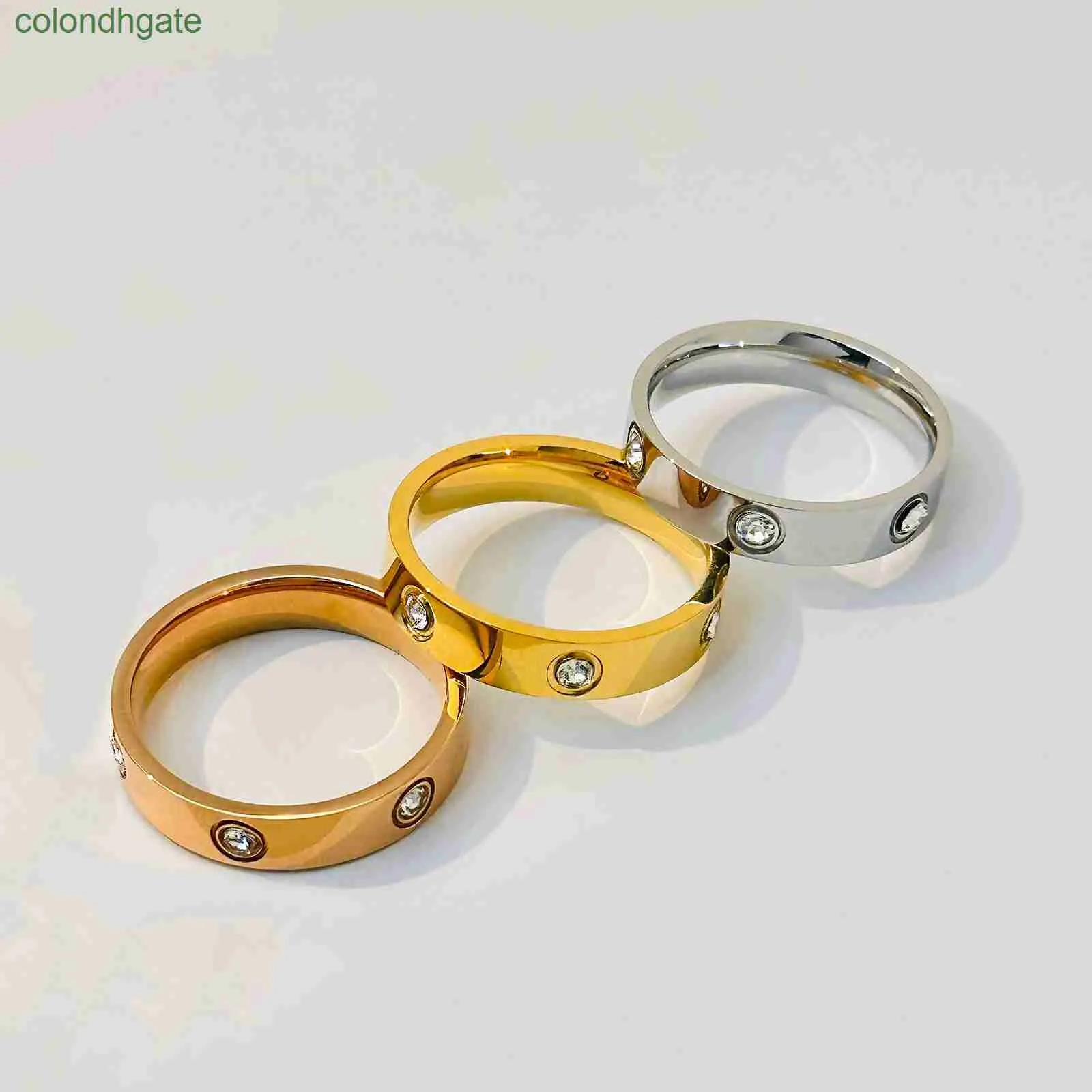 Sense Promise of Love Design Ring Heren en dames elegante stijl met diamant ingelegd sieraden paar glad met cart originele ringen