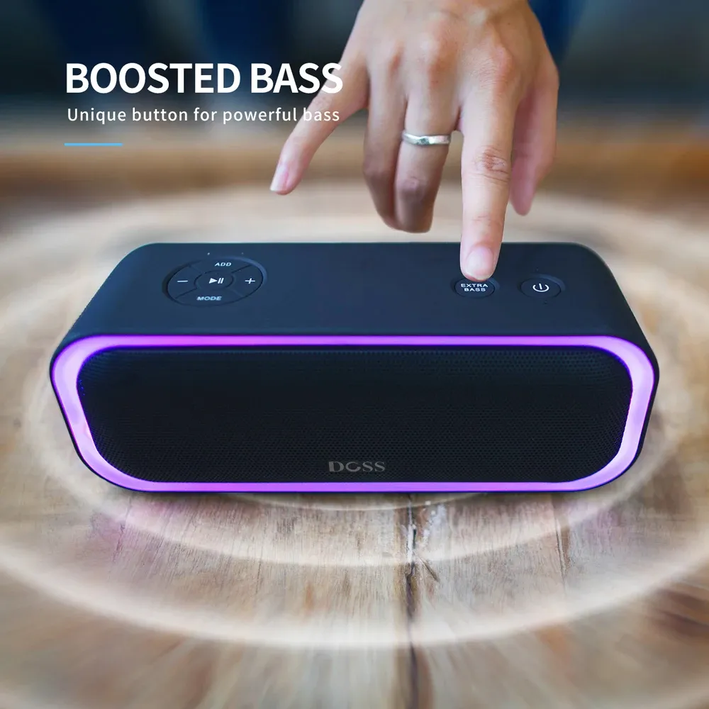 Doss Soundbox Pro Enceinte sans fil Bluetooth 5.0 Basse de basse stéréo Boîte sonore de musique 20W Sound TWS Portificatif Portable en haut-parleurs