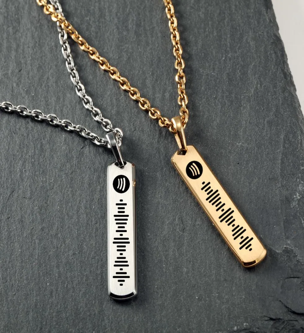 Collier de code Spotify Collier pour les hommes