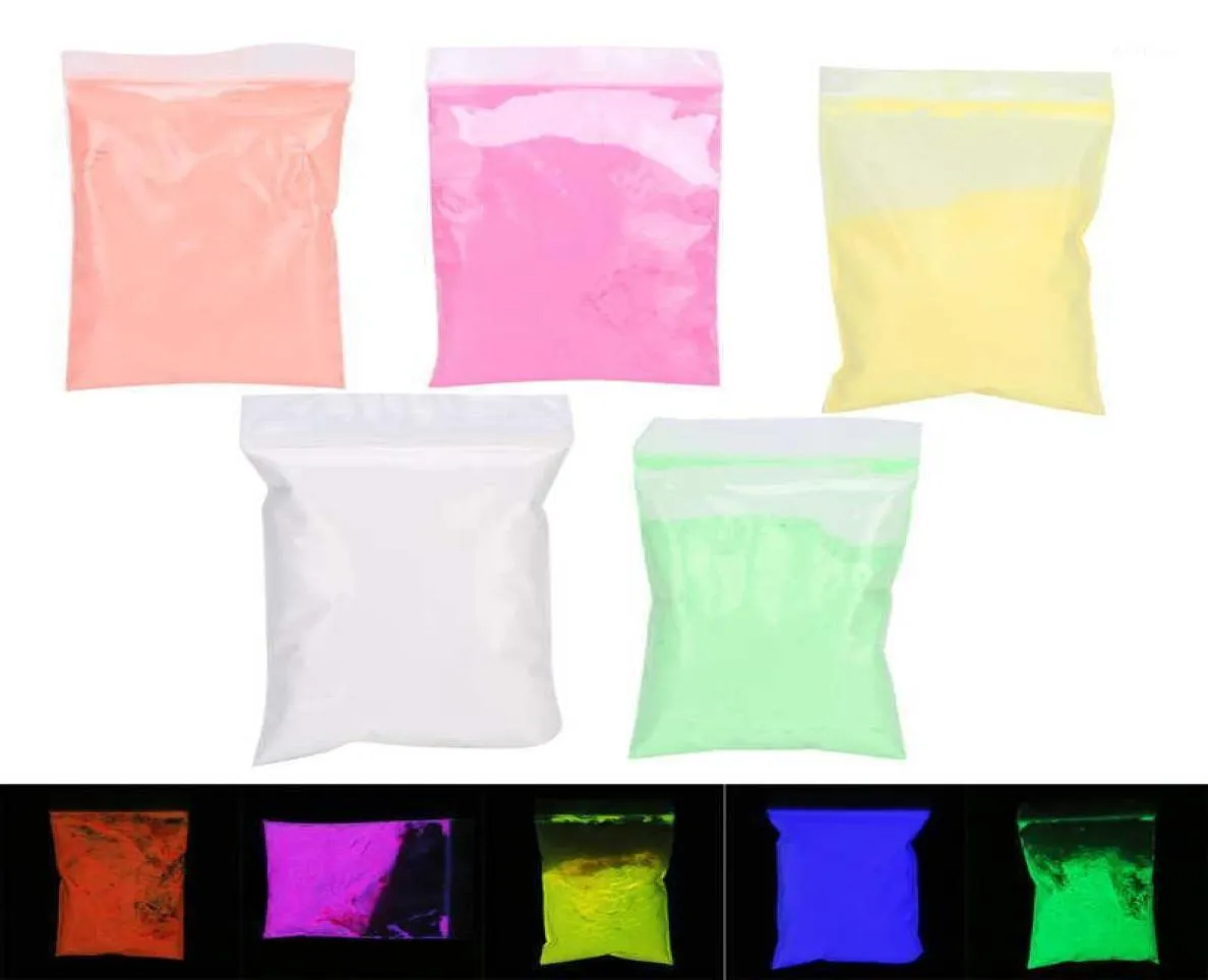 1BAG Neon Fosforo immersione in polvere decorazioni per nail art luminose decorazioni fluorescenti luccicante polvere di pigmento gel ridotto Design polacco16822488