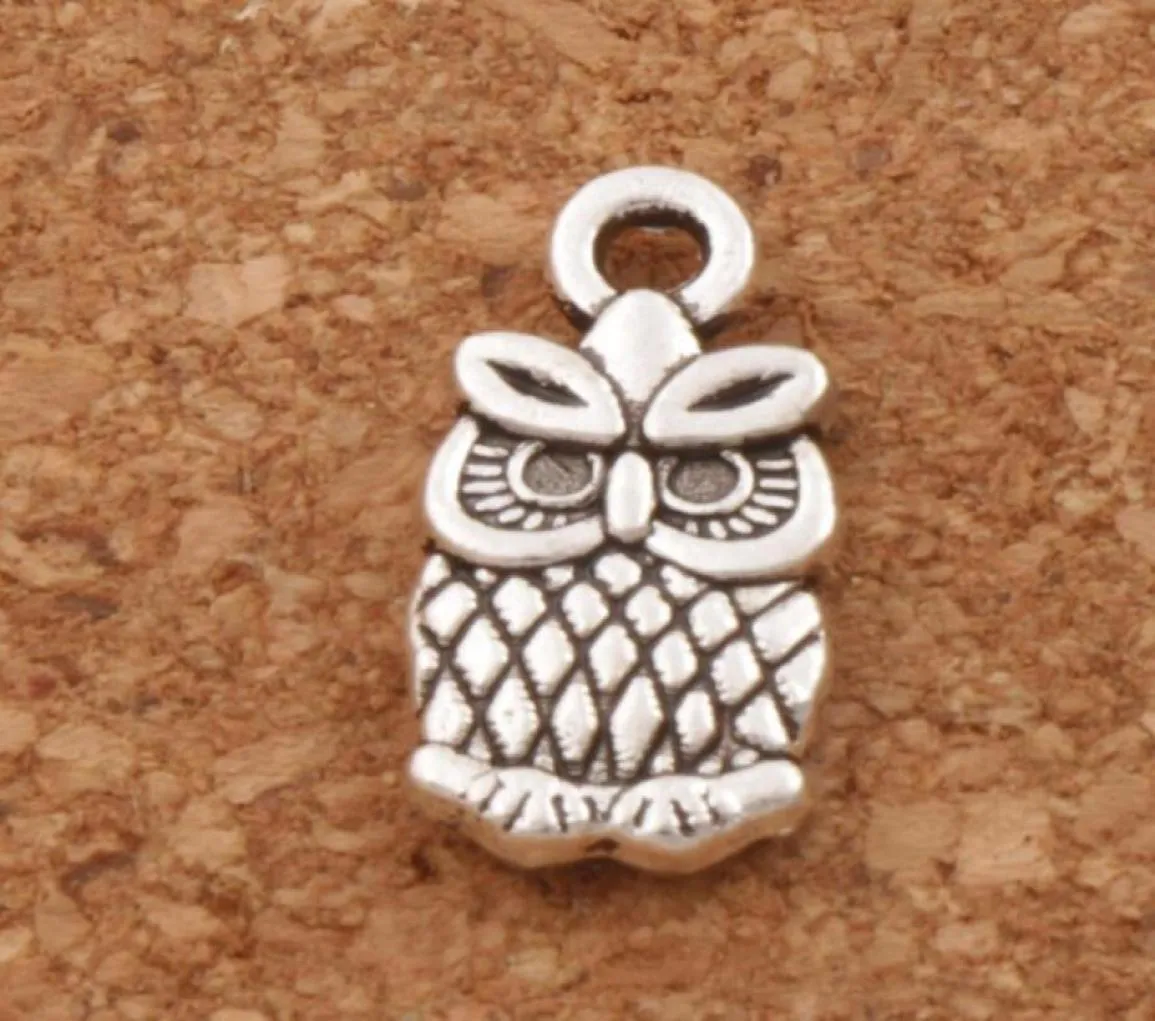 Small Owl Charms Pendants 7x15mm 200pcslot antique bijoux de mode argent bricolage Bracelets Collier Collier Lignes d'oreilles L9874433590