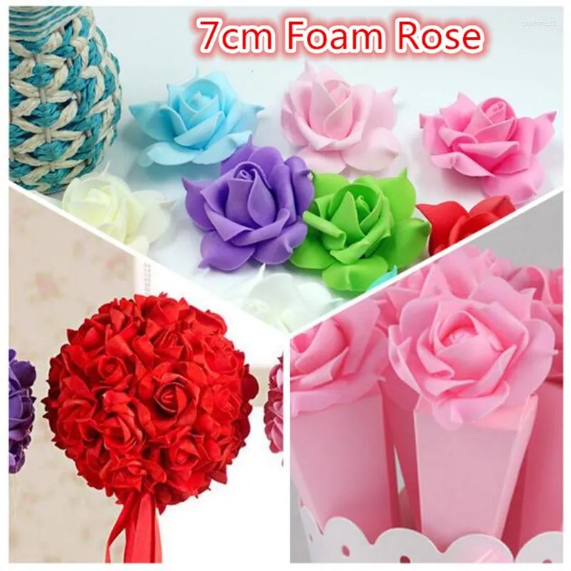 Decoratieve bloemen 10 stks Pe Foam Pentagon Rose kunstmatig voor trouwhuisdecoratie Mariage Rosa Flores kledinghoeden accessoires