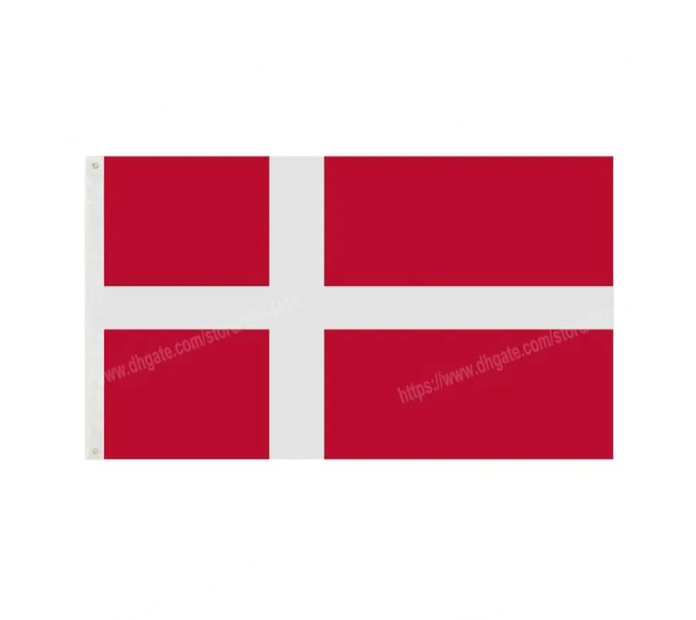 Danemark Republic Flags National Polyester Banner Flying 90 x 150cm 3 Flag de 5ft dans le monde entier du monde entier peut être Custom5350024