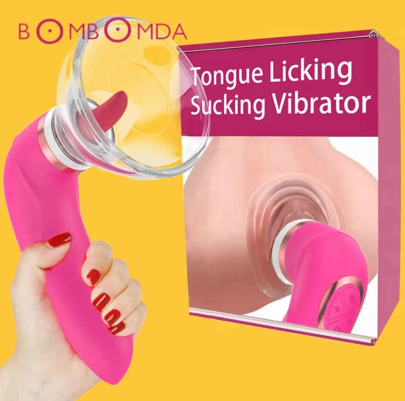 Pussy zuigen dildo vibrator seks speelgoed voor vrouw tong likken clitoris stimulator tepel zuigende vibrator masturbator massager q072111144