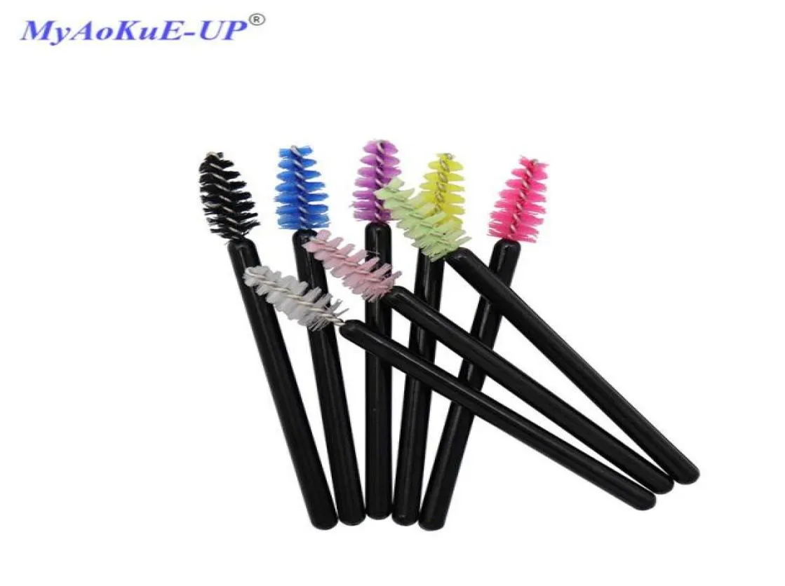 1000 pcs mini mascara jetable baguettes applicateurs Brôles de cils applicateurs Brosses de maquillage d'extension pour les cils7341347