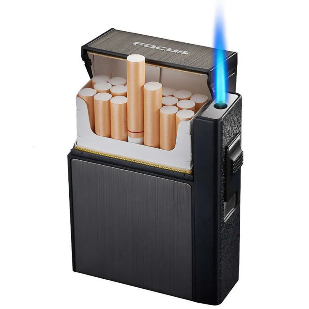 Klassische Design -Zigarettenkoffer leichter 2 in 1 Custom iatable Lighter Cigarette Case Leichter