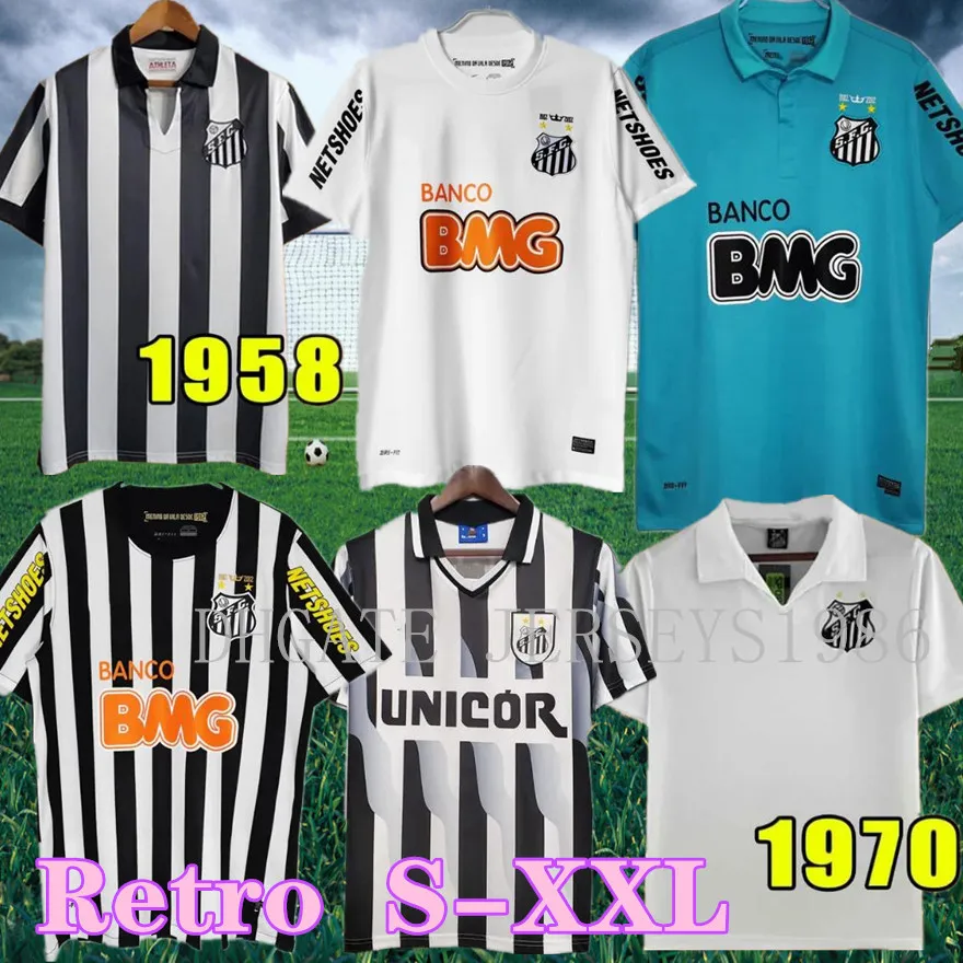 1912 2011 2012 2013 Santos Retro Soccer Jersey 11 12 13 Neymar Jr Ganso Elano Borges Felipe Anderson Vintage Classic Football Shirts Jersey Grootte S-XXL