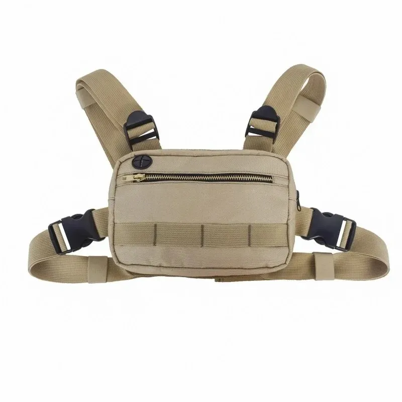 Nylon Tactical Chest Rig Hunting Running Molle Bag Military Shoulder Pack Mobile Phone Holder Bag Case Outdoor Camping Hiking