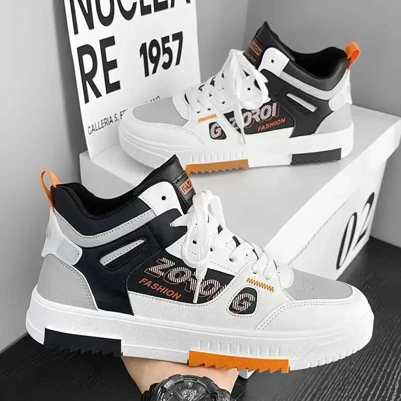 Youth High Top Sneakers für Männer modische Marke gute Quality Casual Herren Schuhe bequeme Nicht-Schlupf-Mann flacher Skateboardschuhe 240422