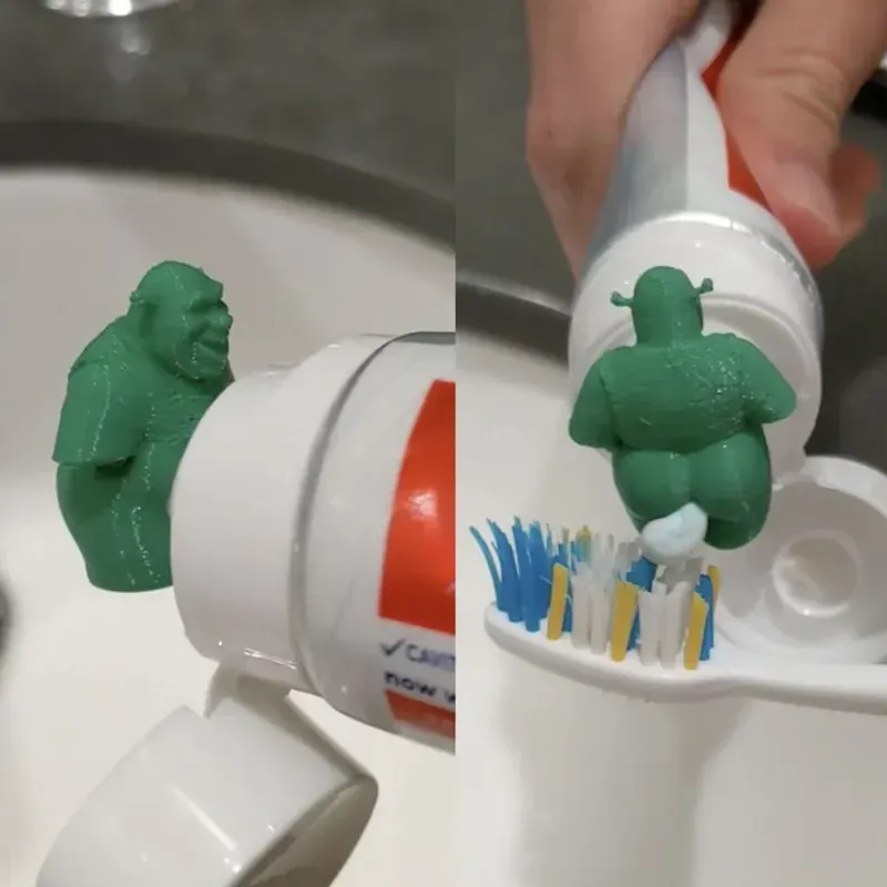 Réglez le topper de dentifrice shrek caca pour les enfants et les adultes dentifrice de dentifrice de dentifrice accessoires de salle de bain