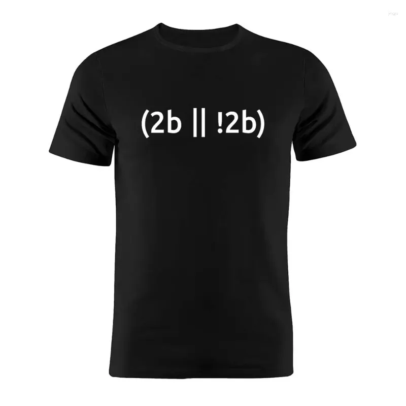 Herren T-Shirts Coder Developer Programmer Witze, um lustige Qualitätsdruck-Druck-T-Shirt-Baumwoll-Rundhals-EU-Größe zu sein oder nicht.