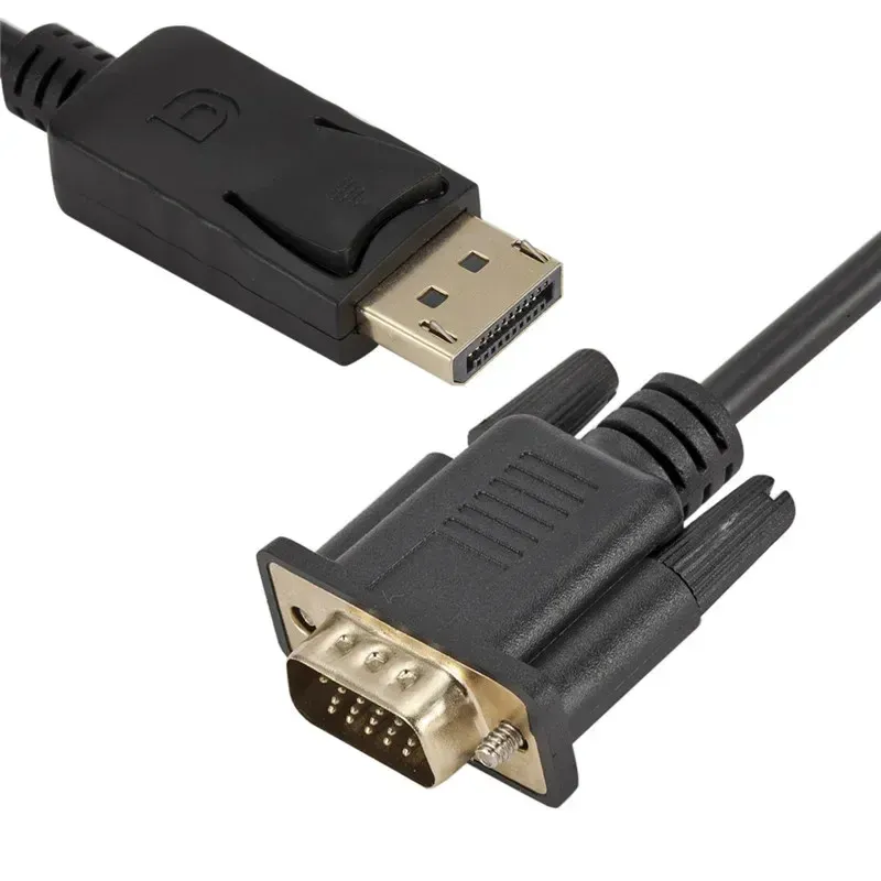 Neues DisplayPort -Anzeige -Port DP zu VGA -Adapterkabel 1.8m männlich zu männlich