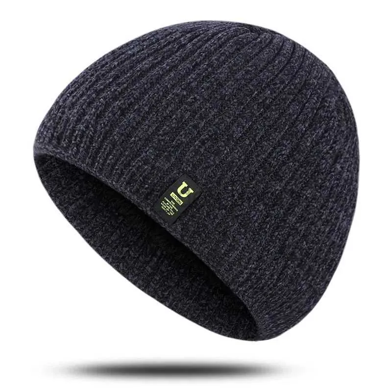 Beanie/Skull Caps Mens Winter Knit Hatts Soft Stretch Cuff Beanies Cap Comfort Warm Slouchy Beanie Hat Outdoor Riding SKILT CAP FÖR KVINNOR D240429