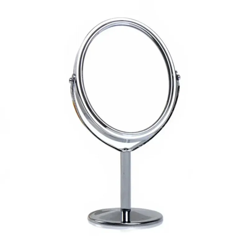 Nouveau agrandissement du miroir de maquillage circulaire Double 2 côtés Round Round Rotation Cosmetic Mirror Stand Magror Mirror Standingstand, pour une forme ronde à deux côtés