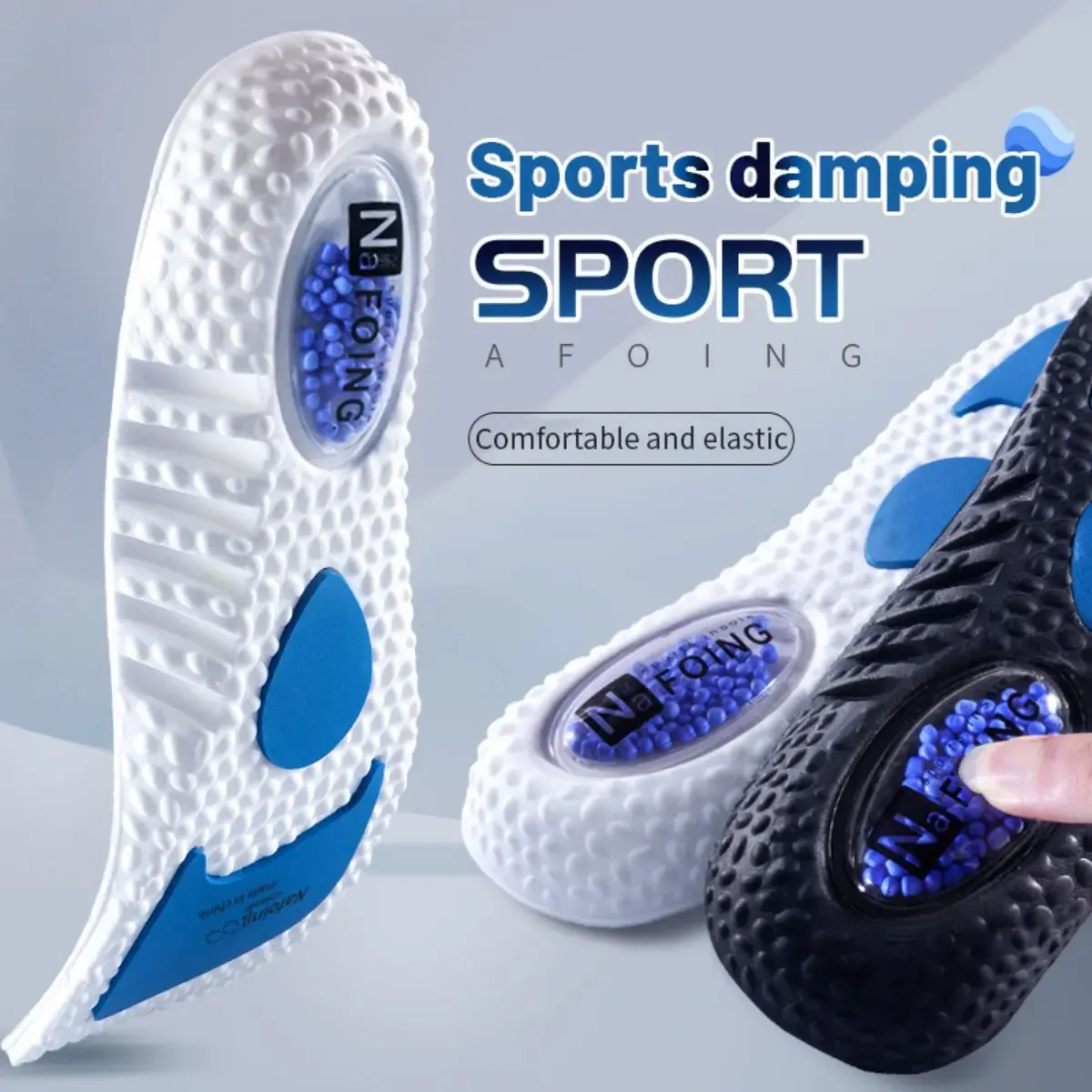 Akcesoria 1 Upgrade Sports Shock Absorption Insole PU Memory Foam Oddychający łuk Wsparcie ortopedyczne podkładka dla mężczyzn