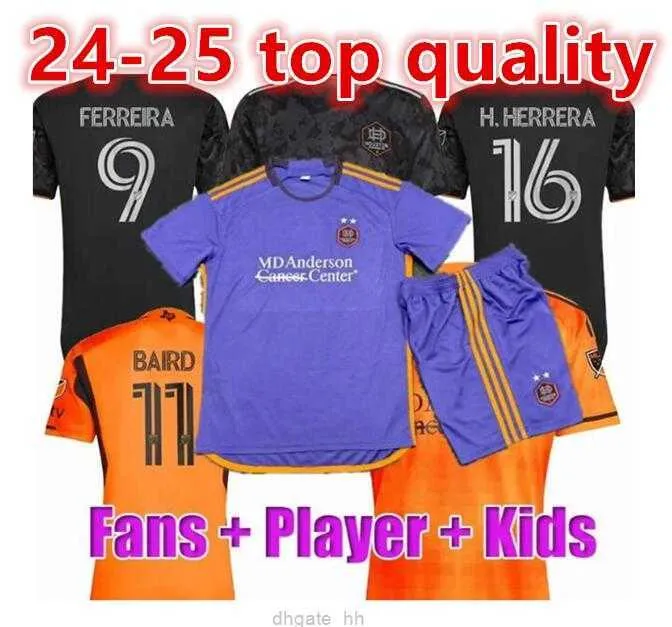 2023 24 Houston Dynamo FC Jersey Fãs Jogador de Jogador Sebas Ferreira H. Herrera Carrasquilla Jerseys 2023 24 Camisas de futebol fora Parker Vera Baird Maillots666