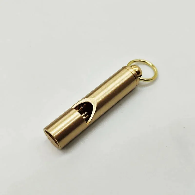 Multifunctional Brass Emergency Survival Whistle Portable Keychain Outdoor Tools Training Whistle for Camping Hiking