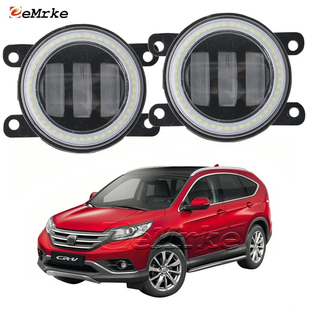 Eemrke LED mistlichten Montage 30W/ 40W voor Honda CR-V CRV IV RM_ 2012 2013 2014 met duidelijke cutline lens angel eyes drl car car ptf overdag hardlooplicht 12v mist lamp