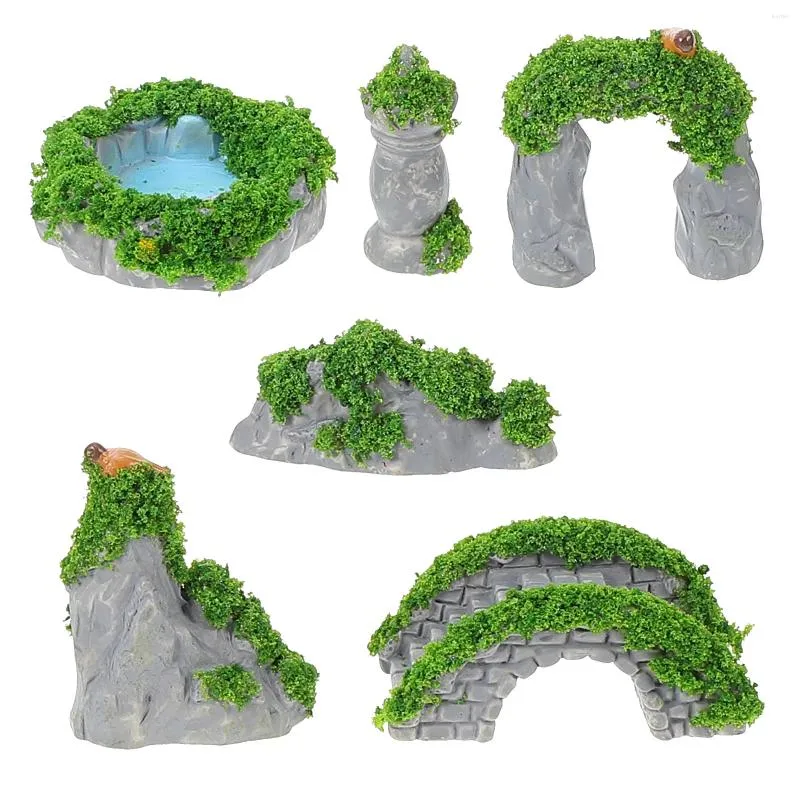 Decorações de jardim 1 Conjunto de Mini Modelo de Rocha de Estilo Chinês