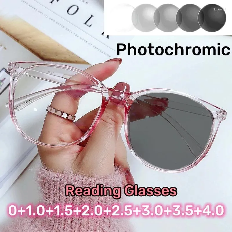 Zonnebril Mannen Vrouwen Pochromic Leesbril Vintage Outdoor Smart Intelligent Unisex Retro Presbyopie Brillen Frame