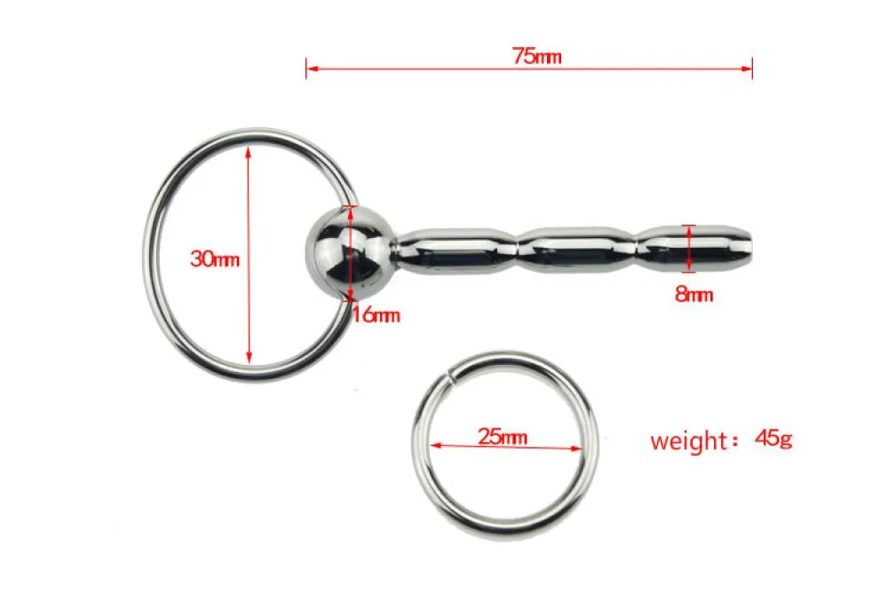 Shiping 758 mm Cather en acier inoxydable Sons de pénis pluri